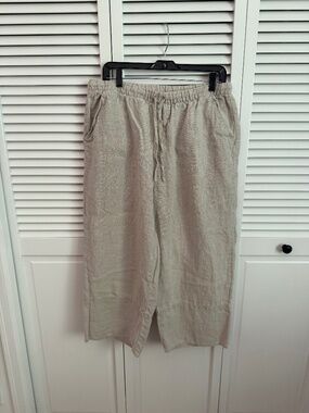 Garnet Hill cropped linen pants